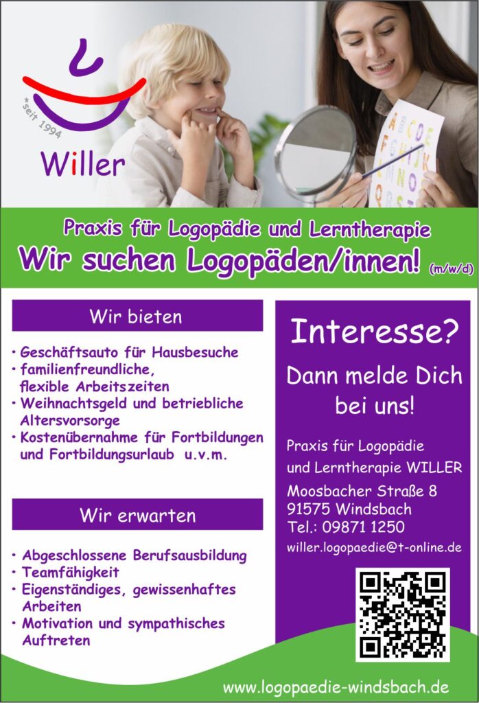 Wir suchen Dich!
Logopäden/innen